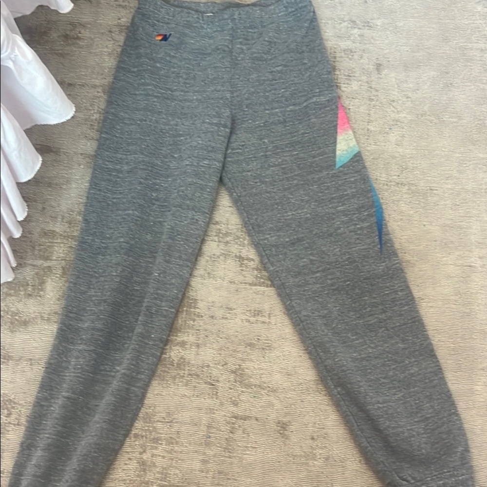 Aviator Nation Gray Sweatpants Tapered Joggers